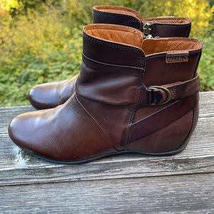 Pikolinos Venezia Olmo Brown Leather Bootie Size 37/6.5